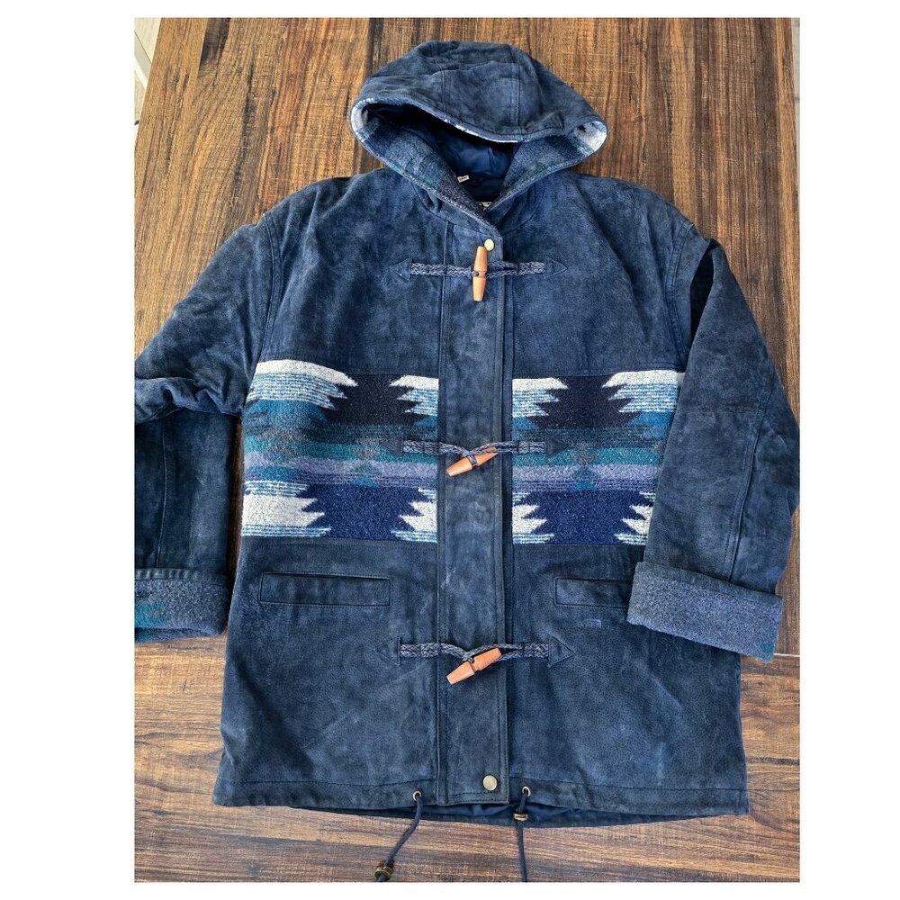 Women's Vintage Suede Southwest Hooded Coat